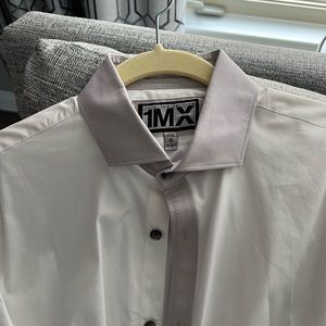Men’s size M -15. 15 1/2 LIMITED EDITION EXPRESS 1MX dress shirt.   White-gray